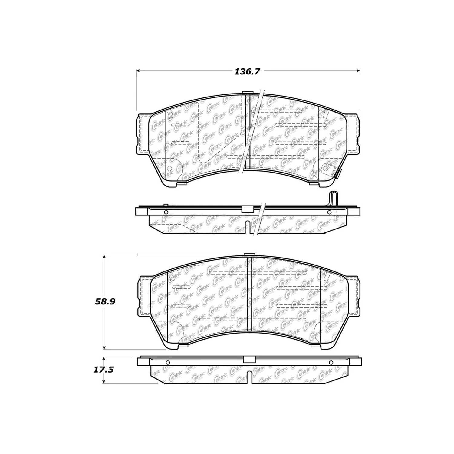 Centric 104.11640 Disc Brake Pad Set - Front - Image 5