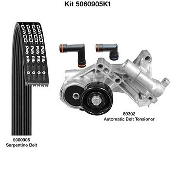 Dayco 5060905K1 Serpentine Belt Drive Component Kit - Main Drive