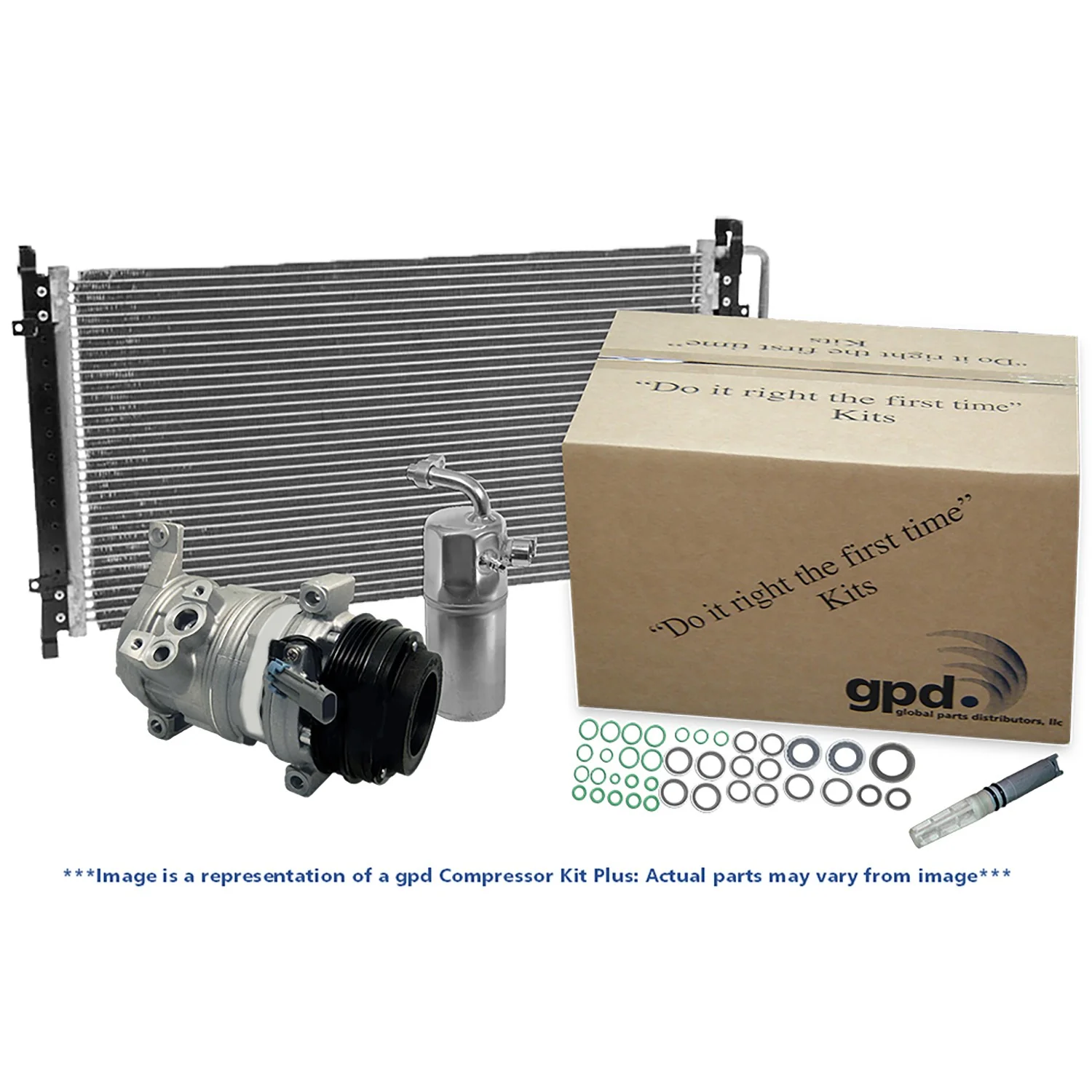 Global Parts 9643205A A/C Compressor and Condenser Kit