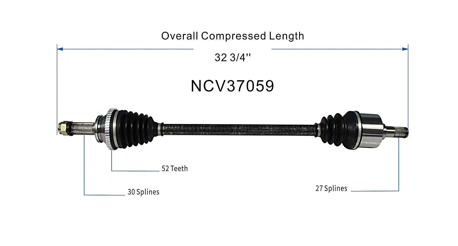 GSP NCV37059 CV Axle Assembly - Rear, Rear Left or Rear Right - Image 6